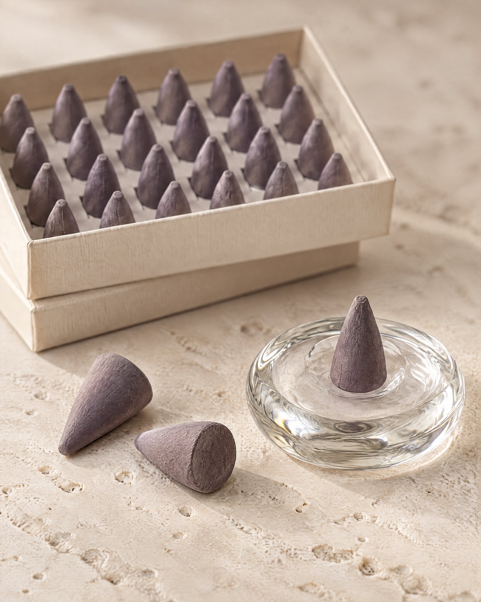 Close-up of Fig & Cedar Incense Cones